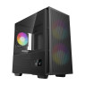 DeepCool CH360 Digital High Airflow mATX Case, 3x Pre-Installed aRGB Fan, Up to 360mm Radiator & 8x Fan Support, Digital Display, ABS + SPCC + Tempered Glass Materials, Black | R-CH360-BKAPE3D-G-1